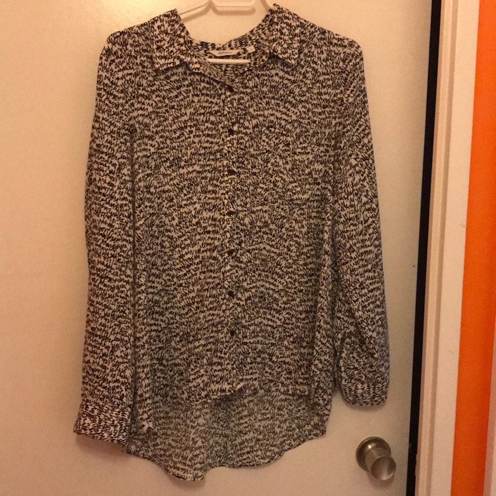 Black and white blouse